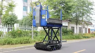 electric orchard work platform trolley Function showing