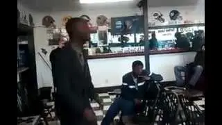 Singing in barber Shop!