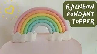 How to make Rainbow Fondant Topper.   #caketopper #fondanttopper #rainbowcake #unicorncake