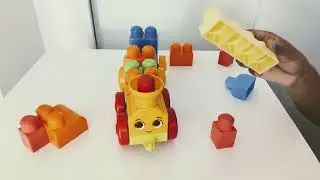 All aboard the Learning Express with Choo Choo Train Mega Blocks! Toddler Education Video