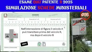 Exame Quiz Patente B 2025  _ SIMULAZIONE SCHEDE MINISTERIALI - 63