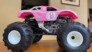BARBIE Monster Truck body on scx24 #ecb3dprinting chassis with four wheel steering. #monstertruck