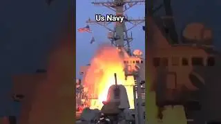 u.s. Navy destroyer launching tomahawk cruise missile #navy #usnavy #tomahawk