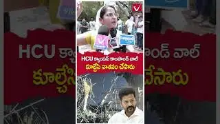 మా యూనివర్సిటీ గోడలు కూల్చేశారు | Students Reaction on HCU Land Issue | #hcu #hculand #shorts