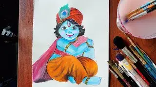 Step by step painting krishna | india 