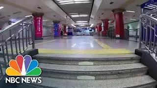 COVID-19 Fears Turn Beijing&rsquo;s Busiest Streets Into A Ghost Town | NBC News