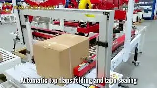 WIN-WIN PACK Automatic Flaps Folding Carton Sealer with Strapping Machine #cartonsealer