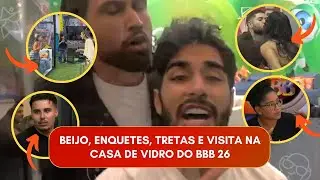 CASA DE VIDRO DO BBB 26 JÁ TEM TRETA, SELINHO E PARCIAL DOS CANDIDATOS