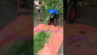 mesin cacah rumput double input