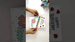 Easy Handmade Birthday Card Tutorial | Paper Craft ✂️ #birthdaycard #shorts #handmade #easycrafts