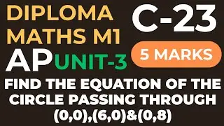 Equation of circle passing through (0,0),(6,0)&(0,8)@maths naresh eclass