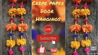 EP:152/ live 17/How to make door hangings with crepe papers...KBL ARTS AND CRAFTS