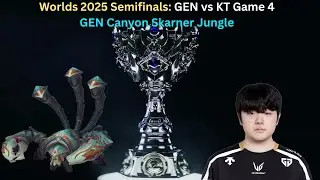 Worlds 2025 Semifinals: GEN vs KT Game 4 (GEN Canyon Skarner Jungle POV)