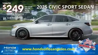 Lease the 2025 Honda Civic Sport Sedan for $249/Month | Honda DTLA