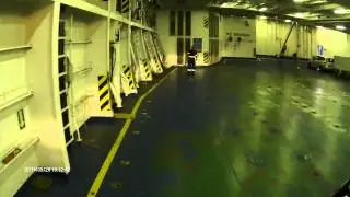 Driver Eric Stouten,Imbarco sulla nave per la Sardegna