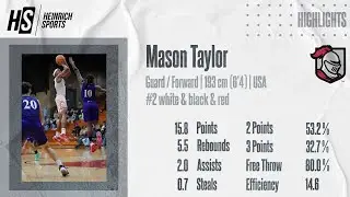 Mason Taylor #2 white & black & red (Belmont Abbey College | Highlights | 2023-2024)