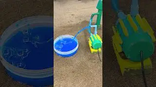 Mini hand pump project water with supply motor drinks donkey duck farm #waterpump #shorts #37