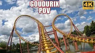 Goudurix POV (Front Row, 4K 60FPS), Parc Asterix Vekoma Looping Coaster | Non-Copyright