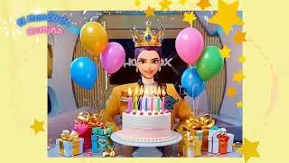 Feliz cumpleaños Happy birthday con los personajes de las Guerreras Kpop