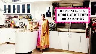 Plastic Free Modular Kitchen Organization| Updated Kitchen Counter Top Organization| Kitchen Tour