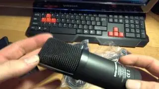 Unboxing #1 Mikrofon AUNA-900B  + por&oacute;wnanie
