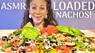 ASMR LOADED BEEF NACHOS MUKBANG| Mexican Food Mukbang| Extreme Crunch| PandaEats ASMR