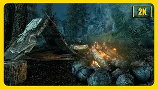 Moonlit Ambience of Skyrim - Hunter's Camp
