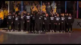 New Direction Choir Performs National Anthem at TSU Night with the Preds