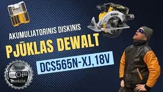 Akumuliatorinis diskinis pjūklas Dewalt DCS565N-XJ,18V ,makita diskai ir dewalt priedai-siuntinukas