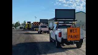 Summer striping crews at work