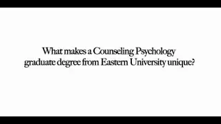 Eastern University Graduate Counseling and Psychology Alum