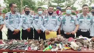 Pemusnahan Hasil Razia di Lapas Kelas IIB Kayu Agung