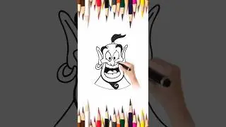 How to draw the Genie from Aladdin #AladdinGenie #GenieDrawing