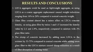 Glass fiber for improved behavior of light expanded clay aggregate concrete beams ...