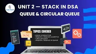 DSA  Unit -2 (Part - 5) Queue in DSA 🔥 | Circular Queue | Enqueue & Dequeue Algorithm Explained