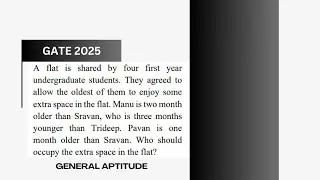 GENERAL APTITUDE IMPORTANT PREVIOUS YEAR SOLVED GATE 2025 ||Engineering Science,ChemicalENGINEERING