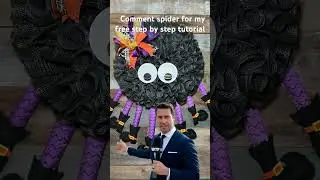 Halloween Wreath/ Deco Mesh Wreath/ How To Make a Halloween Wreath/ Wreath Making Ideas/ Fall Wreath
