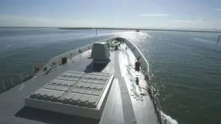 Timelapse of Hobart returning to the Techport wharf after completing Sea Acceptance Trials