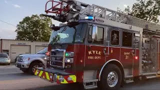 Kyle Fire Department And Hays County EMS Responding Code 3 To MVA