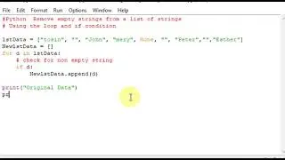 Python  Remove empty strings from a list of strings