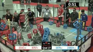 2015 VRC Sci Q27 - 231C 8757 vs 1879 2382A - 59 to 73 - VEX Worlds 2015 - Science Division