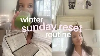 WINTER SUNDAY RESET *:･ﾟ✧ cozy self care, productive snowy winter day