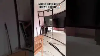 Partition aluminium all work brown colour#viralvideo #aluminium #windows #partition #sortvideo