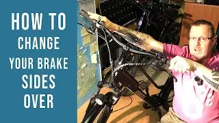 HOW TO change your bike brake side over. Step by Step swapping your front brake from left to right.