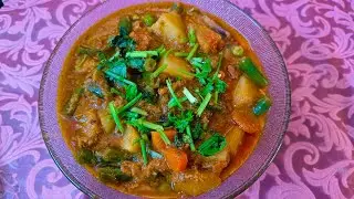 vegetable gravy with leftover chicken gravy / quick and easy recipe