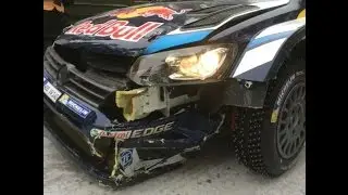 Crash Andreas Mikkelsen - WRC Sweden Rallye 2016