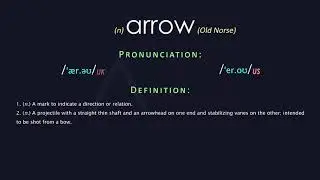 Arrow Meaning And Pronunciation | Audio Dictionary