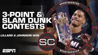 NBA 3-Point & Slam Dunk Contest Recap 🏀 Damian Lillard, Keshad Johnson win trophies 🏆 | SportsCenter