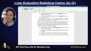 Математика SAT 3.10: Оценка статистических утверждений - HeyDrTestPrep.com