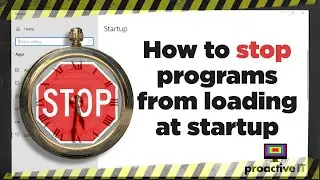 Proactive IT Services how to speed windows up